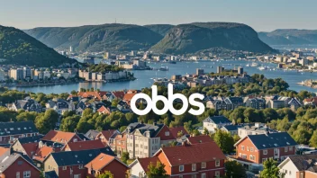 OBOS' logo, en norsk organisasjon som tilbyr boliger og økonomiske tjenester.