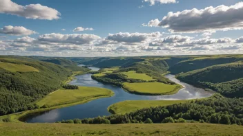 Et idyllisk bilde av Øversjødalens, som viser stedets naturskjønnhet og fredelige atmosfære.