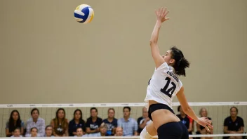 En volleyballspiller som utfører et volleyskudd.