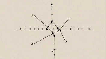 Et 3D-koordinatsystem med et punkt merket ved origo.