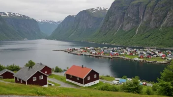 Et malerisk landskap av Sannidals, som viser dens rike kulturarv og naturskjønnhet.