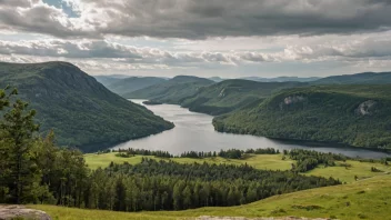 Et vakkert landskap fra Hadeland, Norge.