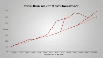 En graf som viser total avkastning på investeringer for et selskap, med en positiv trend.