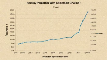 En graf som viser folkevekst over tid, med en positiv trend.