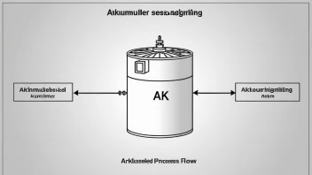 Et bilde som representerer et punkt eller element i en prosess hvor ressurser, informasjon eller data samler seg eller lagres.