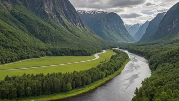 En pittoresk norsk nore, som viser dens naturlige skjønnhet og unike egenskaper.