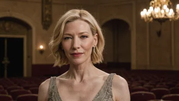 Et portrett av Cate Blanchett, en anerkjent australsk skuespiller.