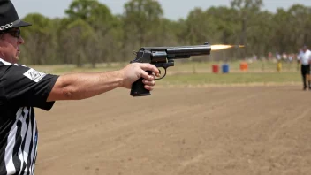 En startpistol er en pistol som brukes til å starte et løp, og avgir et høyt smell for å signalisere starten.