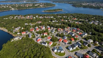 Flyfoto av Hamresanden bydel i Kristiansand