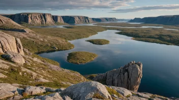 En storslagen utsikt over Varangerområdet landskapet i Finnmark.