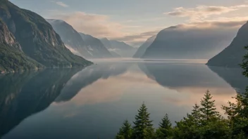 Et fredelig og fascinerende landskap i Norge.