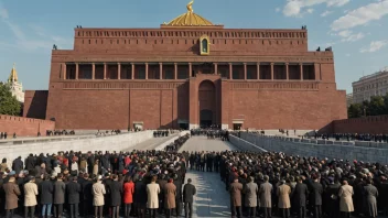 Leninmausoleet i Moskva, Russland, er et historisk landemerke og en populær turistdestinasjon.