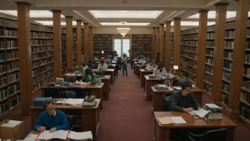 Et stort bibliotek med forsikringsrelaterte dokumenter og bøker.