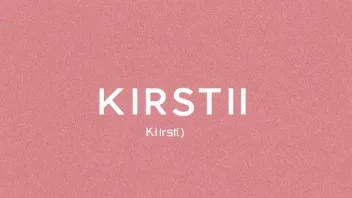 Et enkelt bilde med navnet Kirsti i fet skrift på rosa bakgrunn.