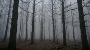 En mystisk skog med en følelse av hemmelighet og gåte.