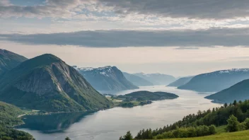 Et pittoreskt bilde av Myken øy i Norge, som viser dens naturskjønnhet og kulturarv.