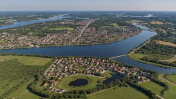 Flyfoto av Kvernelands, en bydel i Fredrikstad