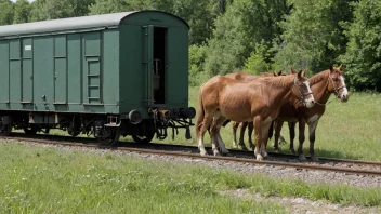 Et tog med en spesialisert vogn for fangst og transport av dyr