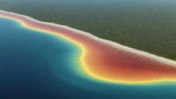 En visuell fremstilling av en salinitetsgradient, som viser hvordan konsentrasjonen av salt endrer seg over et bestemt område.