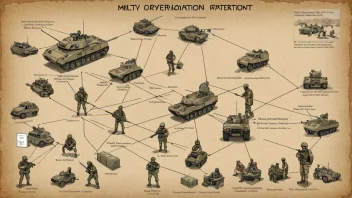 Et bilde som viser en militær operasjon med et flytdiagram i bakgrunnen.