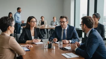 En gruppe mennesker fra ulike bransjer samlet rundt et bord, diskuterer og nettverker.