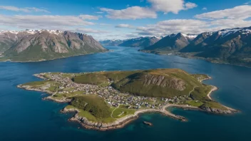 Sortland, en sjarmerende kystby i Norge, kjent for sin vakre natur og nærheten til havet.