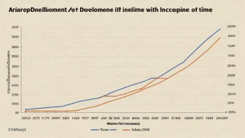 En graf som viser utviklingen av inntektene over tid.