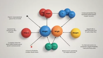 En abstrakt bilde som illustrerer konseptet vektandel i et system.