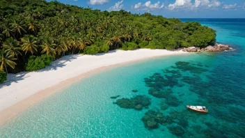 Et stort bilde av Tobago-øya i Karibia.