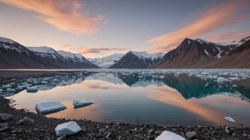 En majestetisk fjord i Svalbard, kjent for sin naturskjønnhet og dyreliv.