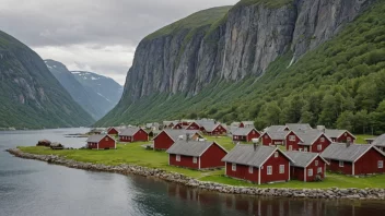 En gammel bosetting i Norge med tradisjonelle trehus.