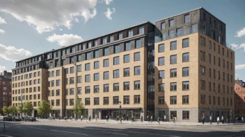 Et bilde av en midtblokk i Oslo, som viser dens unike arkitektur.