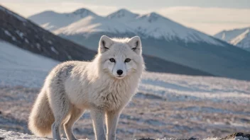 En liten fjellrev med tykk pels, tilpasset det kalde klimaet.