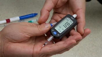 En person med diabetes type 1 som injiserer insulin.