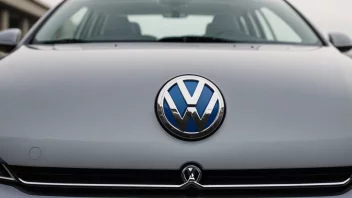 Et bilde av en Volkswagen-bil med selskapets logo