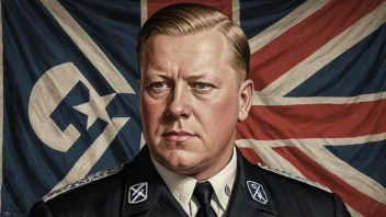 Et bilde av Vidkun Quisling, en norsk politiker som samarbeidet med nazistene under andre verdenskrig.