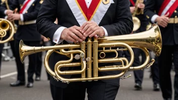 En kukelure, et blåseinstrument, med en blank overflate og intrikate detaljer.