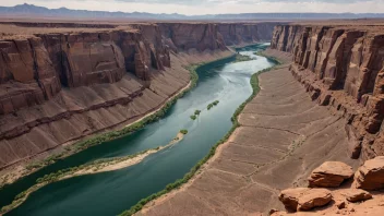 Et bilde av elven Colorado som renner gjennom en canyon