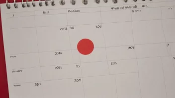 Et bilde av en kalender med en rød sirkel rundt forrige uke.