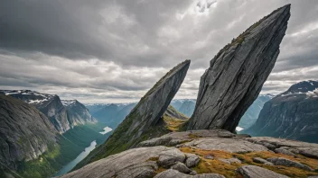 En majestetisk vingeklippe i et norsk fjellandskap