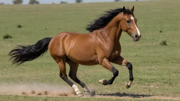 En hest i galopp, som viser sin majestetiske bevegelse og smidighet.