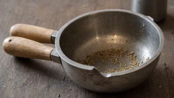 En sleikepott, et tradisjonelt norsk kjøkkenredskap, som henger på veggen eller står på bordet.