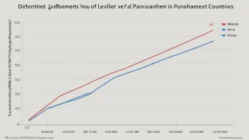 En graf som viser ulike straffenivå i forskjellige land