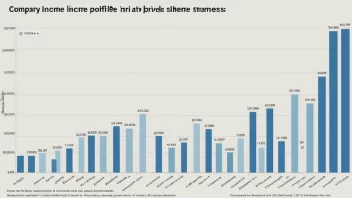 En detaljert graf som viser et selskaps inntektsprofil over tid, inkludert ulike inntektsstrømmer og utgifter.