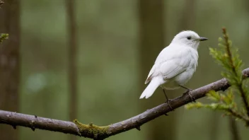 En liten, hvit fugl med en karakteristisk topp på hodet.