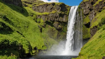 Palmafossen i all sin prakt, med vann som fosser nedover den steinete terrenget.