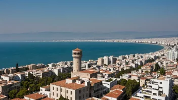 En naturskjønn utsikt over Thessaloniki, Hellas.