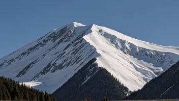 Et snøfjell med en bratt skråning og noen trær i forgrunnen.