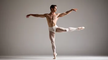 En mannlig ballettdanser i en klassisk ballettpose.