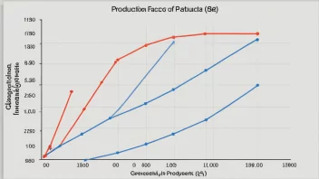 En graf som viser sammenhengen mellom mengden av en produksjonsfaktor og det resulterende utbyttet, med grenseproduktet fremhevet.